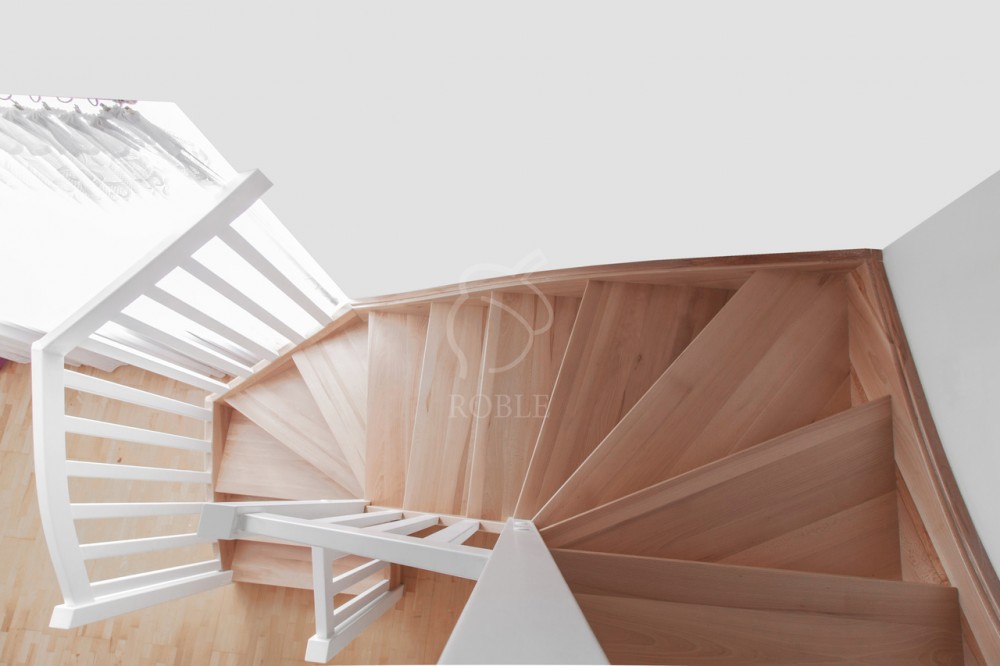 beech wooden stairs